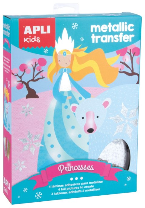 Zestaw artystyczny kalkomanii z folią Apli Kids - Księżniczki