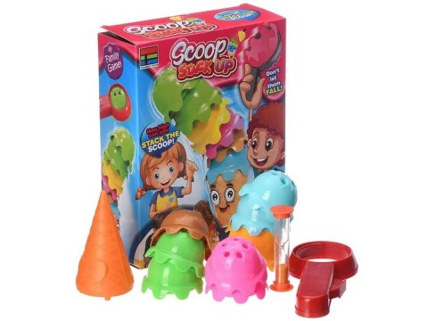 Rodzinna gra zręcznościowa SZALONE GAŁKI Lody w waflu Ułóż lodową wieżę