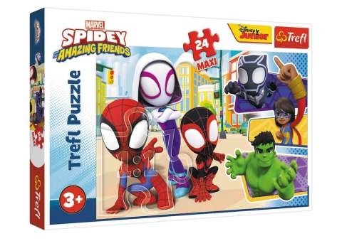 Puzzle 24el.Maxi Spidey i Przyjaciele Trefl 14348