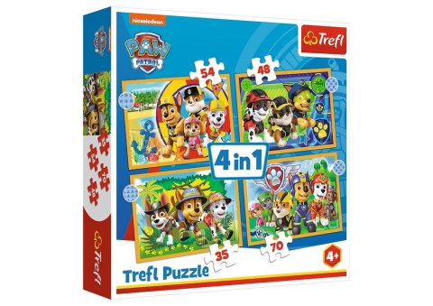 Puzzle 4w1 Wakacyjny Psi Patrol Trefl 34395