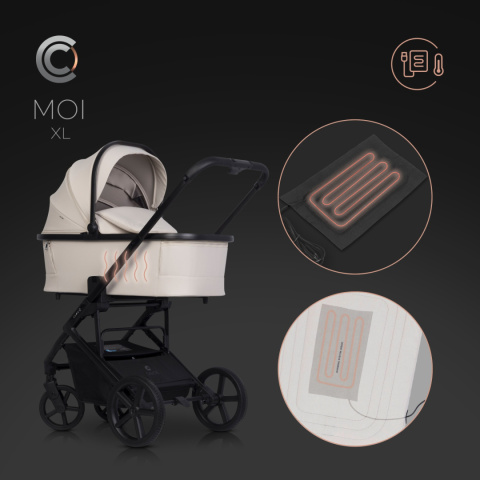 Gondola do wózka dziecięcego Cavoe Moi XL - Ecru