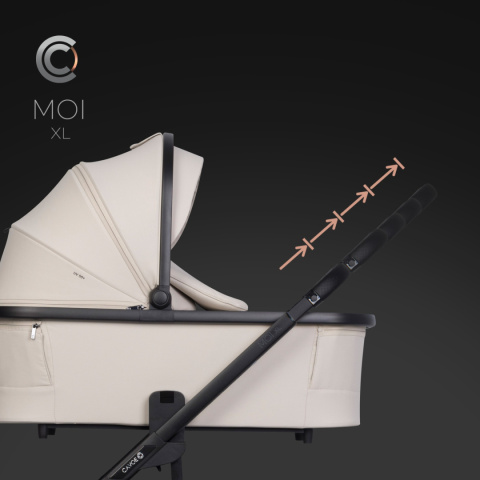 Gondola do wózka dziecięcego Cavoe Moi XL - Ecru