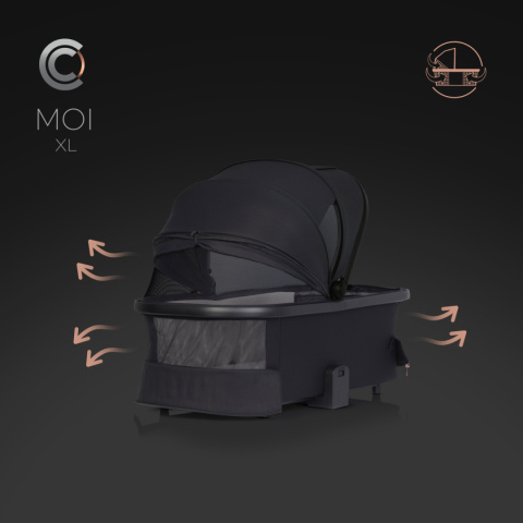 Gondola do wózka dziecięcego Cavoe Moi XL - Meteorite