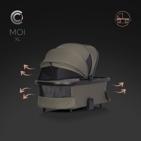 Gondola do wózka dziecięcego Cavoe Moi XL - Moss