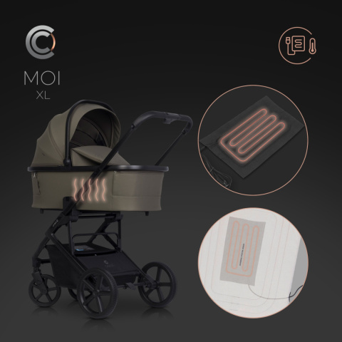 Gondola do wózka dziecięcego Cavoe Moi XL - Moss