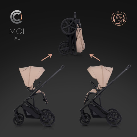 MOI XL CAVOE Wózek wielofunkcyjny wersja spacerowa - Macaroon