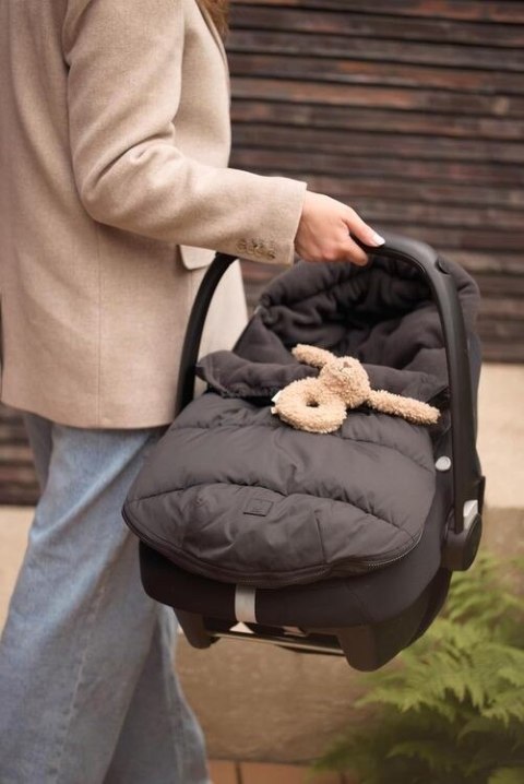 Jollein ciepły śpiworek do wózka i fotelika PUFFED BLACK