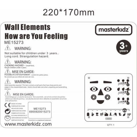 MASTERKIDZ Tablica Edukacyjna Jak Się Czujesz? Nauka Emocji Montessori