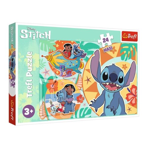 TREFL 14365 Puzzle 24 MAXI Wesoły dzień Lilo&Stitch