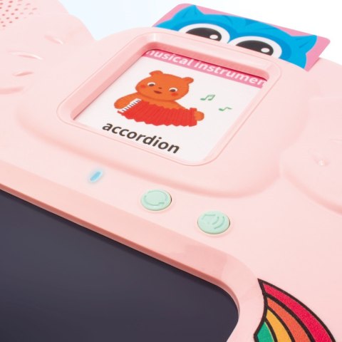 Tablica do rysowania Czytnik kart do nauki języka angielskiego 112 kart dwustronnych Sun Baby różowy