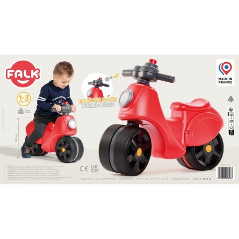 FALK Jeździk Scooter Strada Scooter Czerwony Ciche Opony od 1 Roku