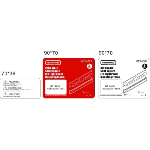 MASTERKIDZ Kwadratowa Ramka do Montażu Panelu LED