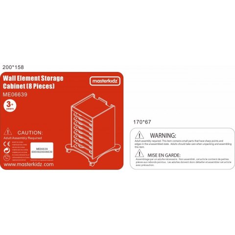 MASTERKIDZ Szafka Do Przechowywania Na Tablice Ścienne