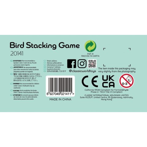 CLASSIC WORLD Drewniana Gra Edukacyjna Chwiejąca się Wieża Układanie Klocków 23el.