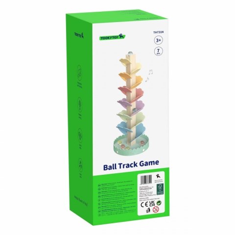 TOOKY TOY Drewniana Kolorowa Wieża Wirująca dla Dzieci