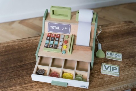 Drewniana kasa fiskalna z akcesoriami DANTOY