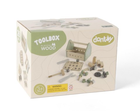 Drewniana skrzynka z narzędziami DANTOY 26 części