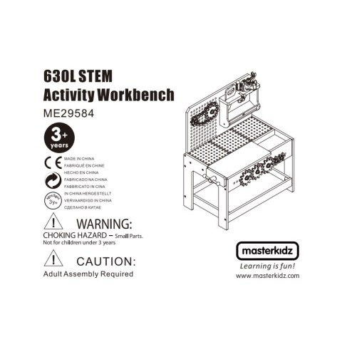 MASTERKIDZ Drewniany Warsztat Montessori STEM z Narzędziami