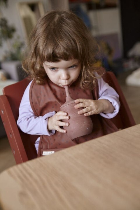 Nuuroo śliniak wodoodporny do pierwszych posiłków długi LEAF Rose