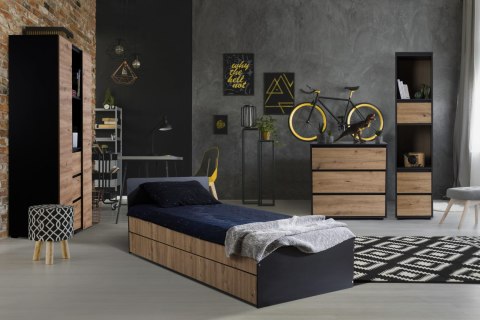 LITTLE SKY by KLUPŚ Biurko DALIA antracyt-dąb