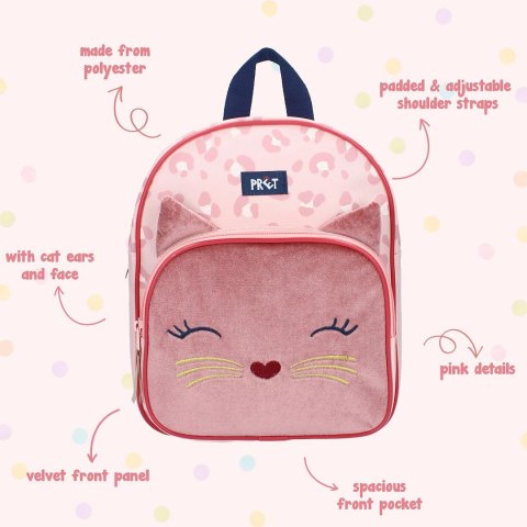 Plecak dla dzieci PRET Kotek Giggle velvet pink