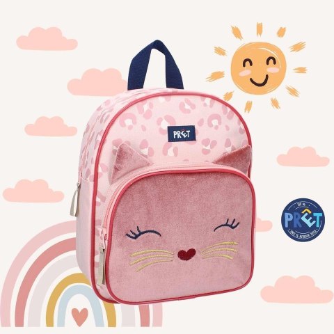 Plecak dla dzieci PRET Kotek Giggle velvet pink