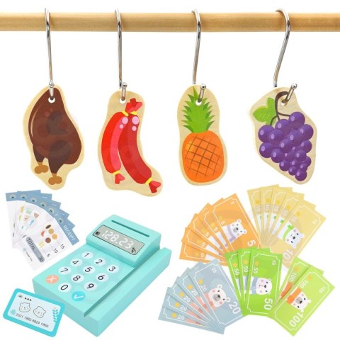 WOOPIE GREEN Duży Wielofunkcyjny Sklepik 5w1 Stragan Supermarket Restauracja Kawiarnia Kuchnia 73 el