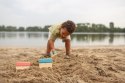 BS Toys, Zestaw drewnianych łopatek do robienia wzorów na piachu