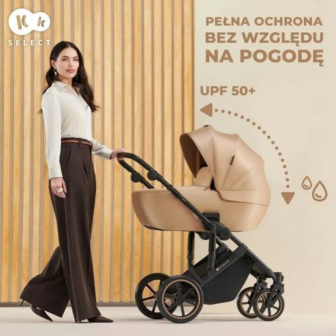 KINDERKRAFT Wózek wielofunkcyjny 3w1 PRIME 2 mink pro sandrose beige