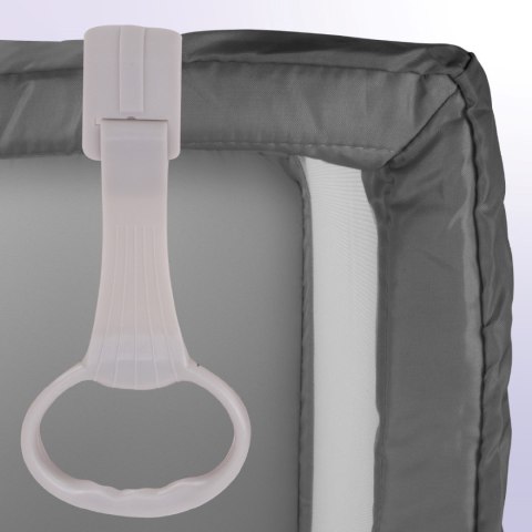 Kojec dla dziecka łóżeczko DUŻY PLAC ZABAW 150 x 200 x 68 cm - szary + uchwyty do kojca st2