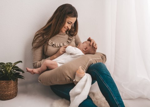 MATEX Poduszka pozycjonująca miniRELAX muślina 150 cm [TB0466_17] WYPRZEDAŻ