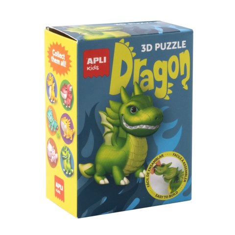 Puzzle 3D Apli Kids Smoki - Zielony