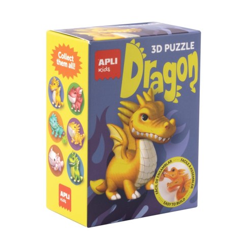 Puzzle 3D Apli Kids Smoki - Żółty