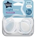 TOMMEE TIPPEE TTP43338095 Smoczki uspokajające NIGHT TIME 0-6m mix 2pak