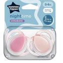 TOMMEE TIPPEE TTP43338095 Smoczki uspokajające NIGHT TIME 0-6m mix 2pak