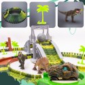 Tor wyścigowy dla dzieci duży 196 elementów Dinozaury akcesoria
