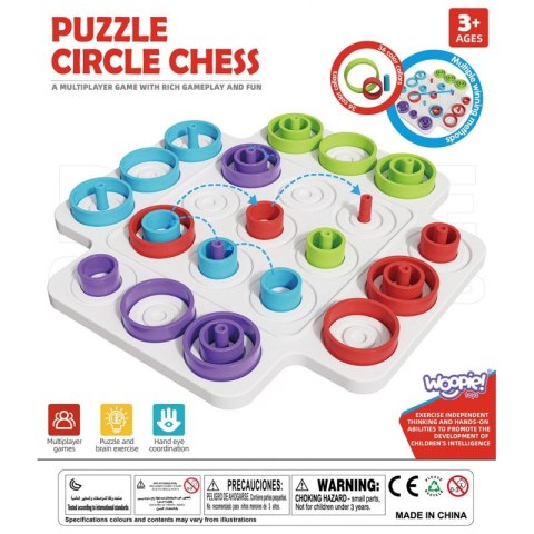 WOOPIE IQ Gra Logiczna Strategiczna Trening Mózgu Kółko i Krzyżyk 36 el.