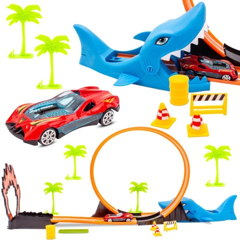 Wyrzutnia tor samochodowy dla dzieci auto akcesoria Rekin