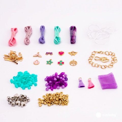 Zestaw kreatywny do robienia biżuterii Zawieszki koraliki - bransoletka 7 szt & obręcz 10 szt.