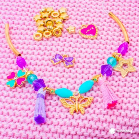 Zestaw kreatywny do robienia biżuterii Zawieszki koraliki - bransoletka 7 szt & obręcz 10 szt.