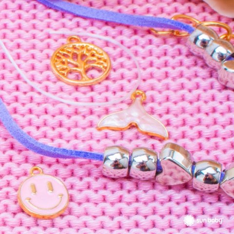 Zestaw kreatywny do robienia biżuterii Zawieszki koraliki - bransoletka 7 szt & obręcz 10 szt.