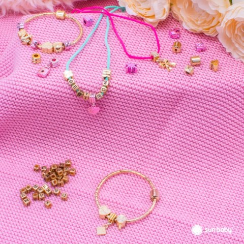 Zestaw kreatywny do robienia biżuterii Zawieszki koraliki - bransoletka & naszyjnik x 2 szt.