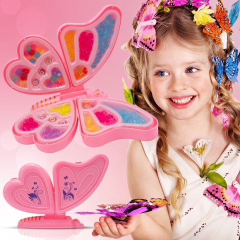 Zestaw kreatywny do robienia bransoletek naszyjników biżuterii koraliki charmsy make up Motyl 1