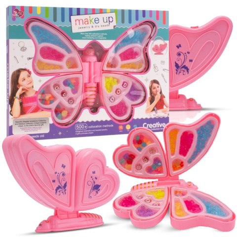 Zestaw kreatywny do robienia bransoletek naszyjników biżuterii koraliki charmsy make up Motyl 1