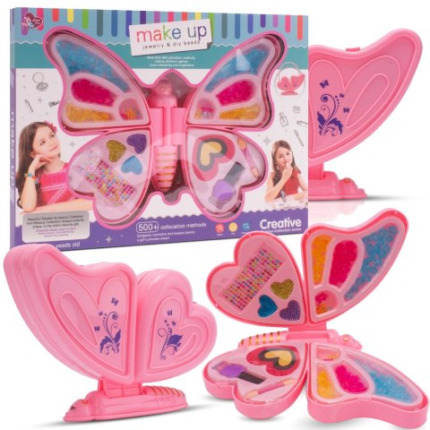 Zestaw kreatywny do robienia bransoletek naszyjników biżuterii koraliki charmsy make up Motyl 4