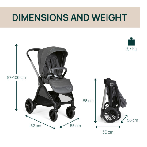 BELLAGIO Chicco wózek wielofunkcyjny wersja spacerowa do 22 kg - Black Satin