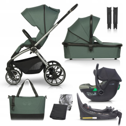 EasyGo GIRO Wózek głęboko-spacerowy 4w1 z fotelikiem EasyGo BUZ Pro - Sage Green