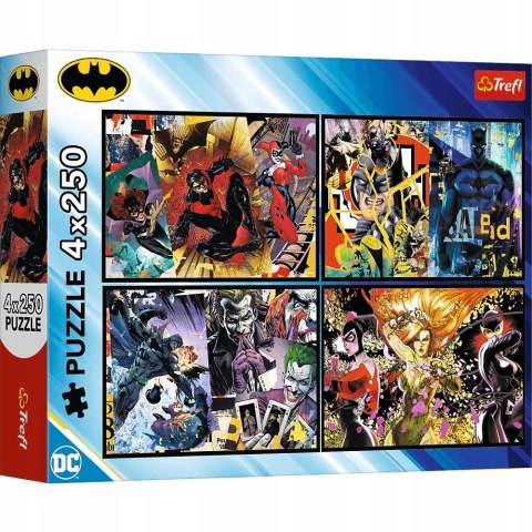 TREFL 13310 Puzzle 4x250 Batman w akcji