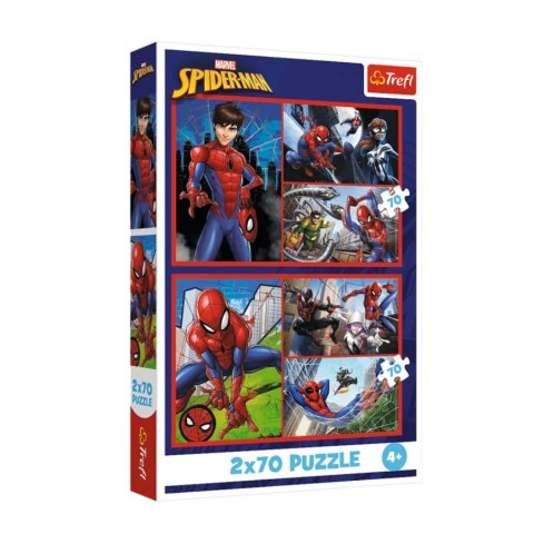 TREFL 34443 Puzzle 2x70 Pajęcze historie / Disney Marvel Spiderman