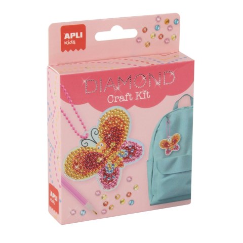Zestaw do robienia diamentowych breloczków DIY Apli Kids - Motyl